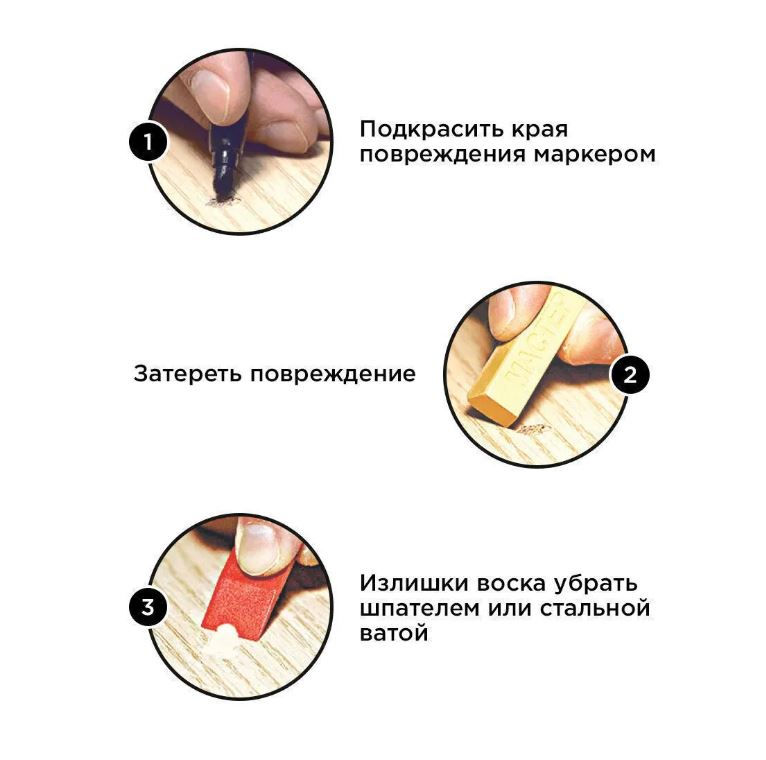 Мастер сити набор для реставрации мебельный штрих маркер воск для ремонта мебели дверей окон венге