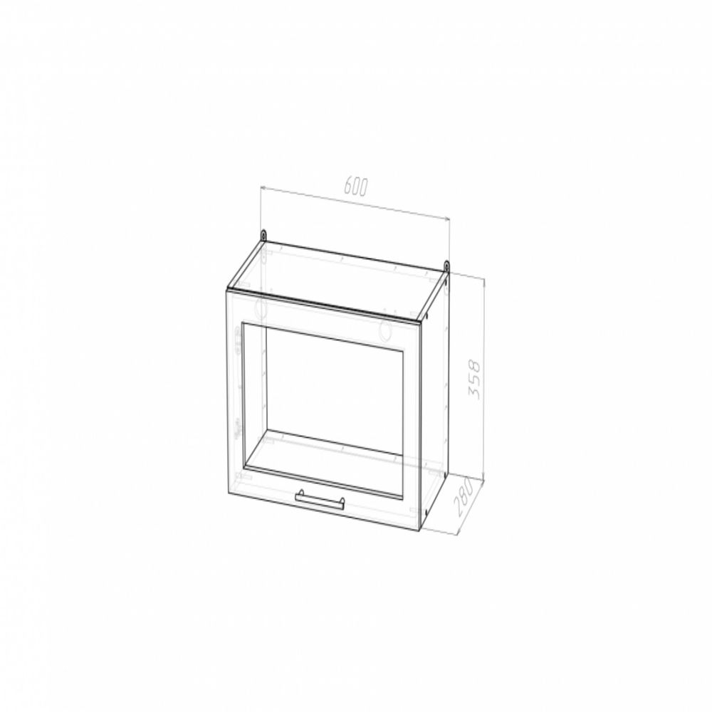 Навесной шкафчик со стеклом