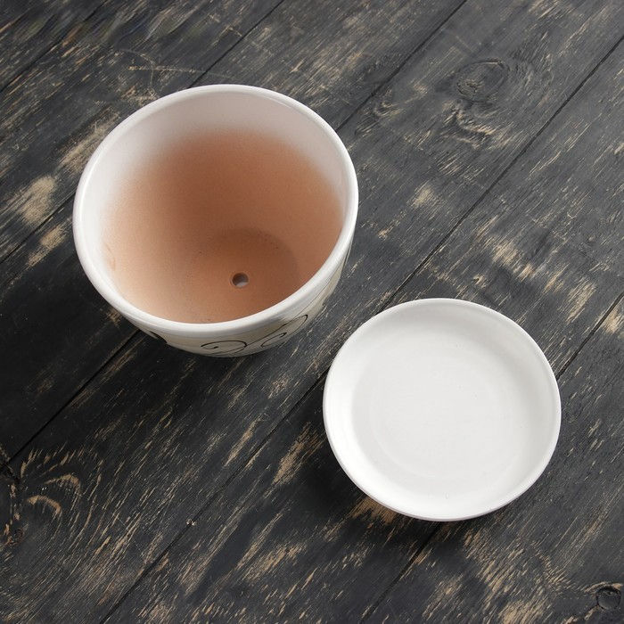 Горшок керамический для цветов Лотос Белый 1,5л 3565850 купить в ...