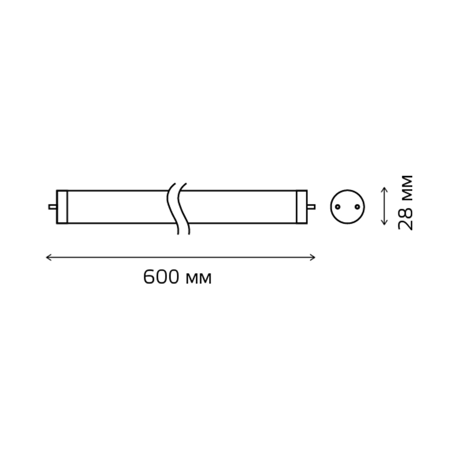 Лампа Gauss Basic T8 LED 10W 800lm 6500K G13 600мм купить в Екатеринбурге в  интернет-магазине ДОМ