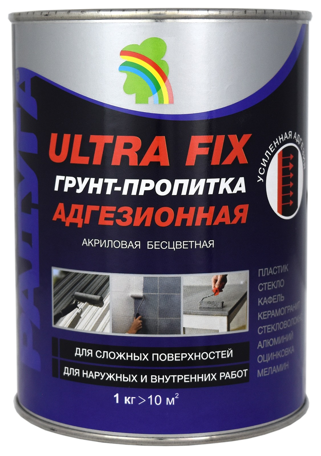 Грунт-пропитка Радуга ВДАК-010 адгезионная ULTRA FIX 0,9л купить в  Екатеринбурге в интернет-магазине ДОМ