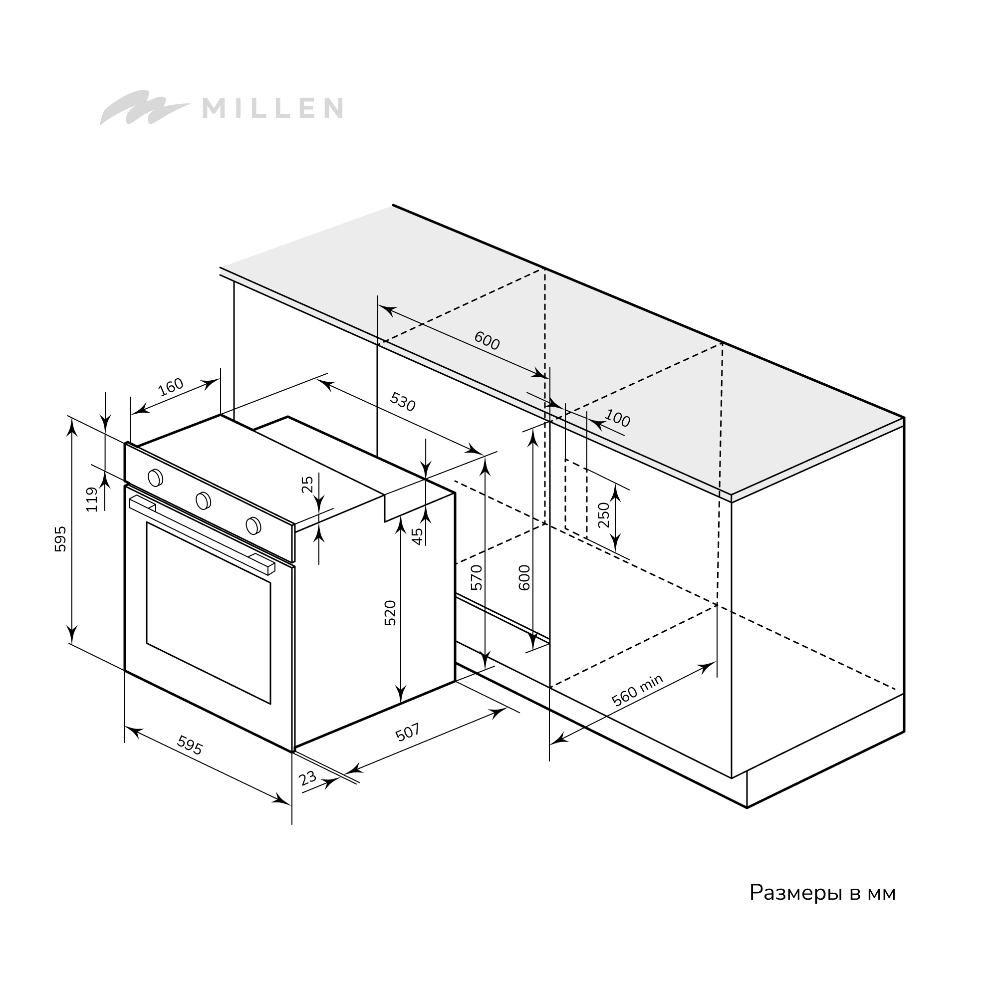 Шкаф духовой электрический Millen MEO 601 BL черный — купить в Екатеринбурге  — цена, недорого | интернет-магазин ДОМ