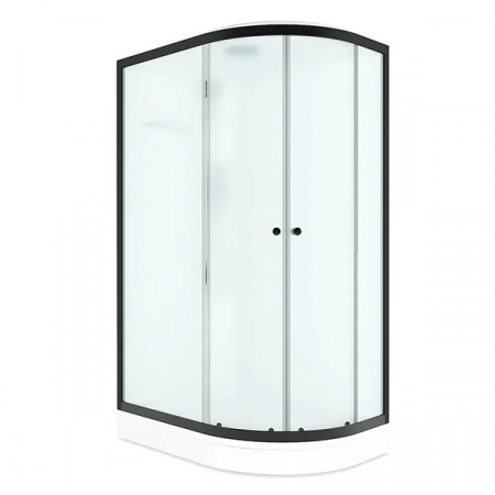 Кабина душевая Domani-Spa Delight Slim 128 L Black accents Б/Э ...