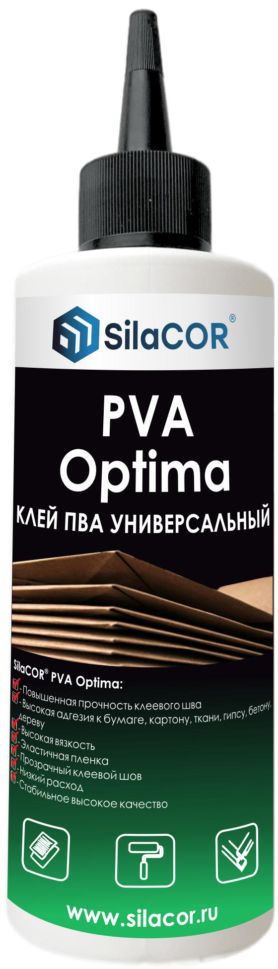 Клей ПВА универсальный SilaCOR PVA Optima 100мл купить в Екатеринбурге в  интернет-магазине ДОМ