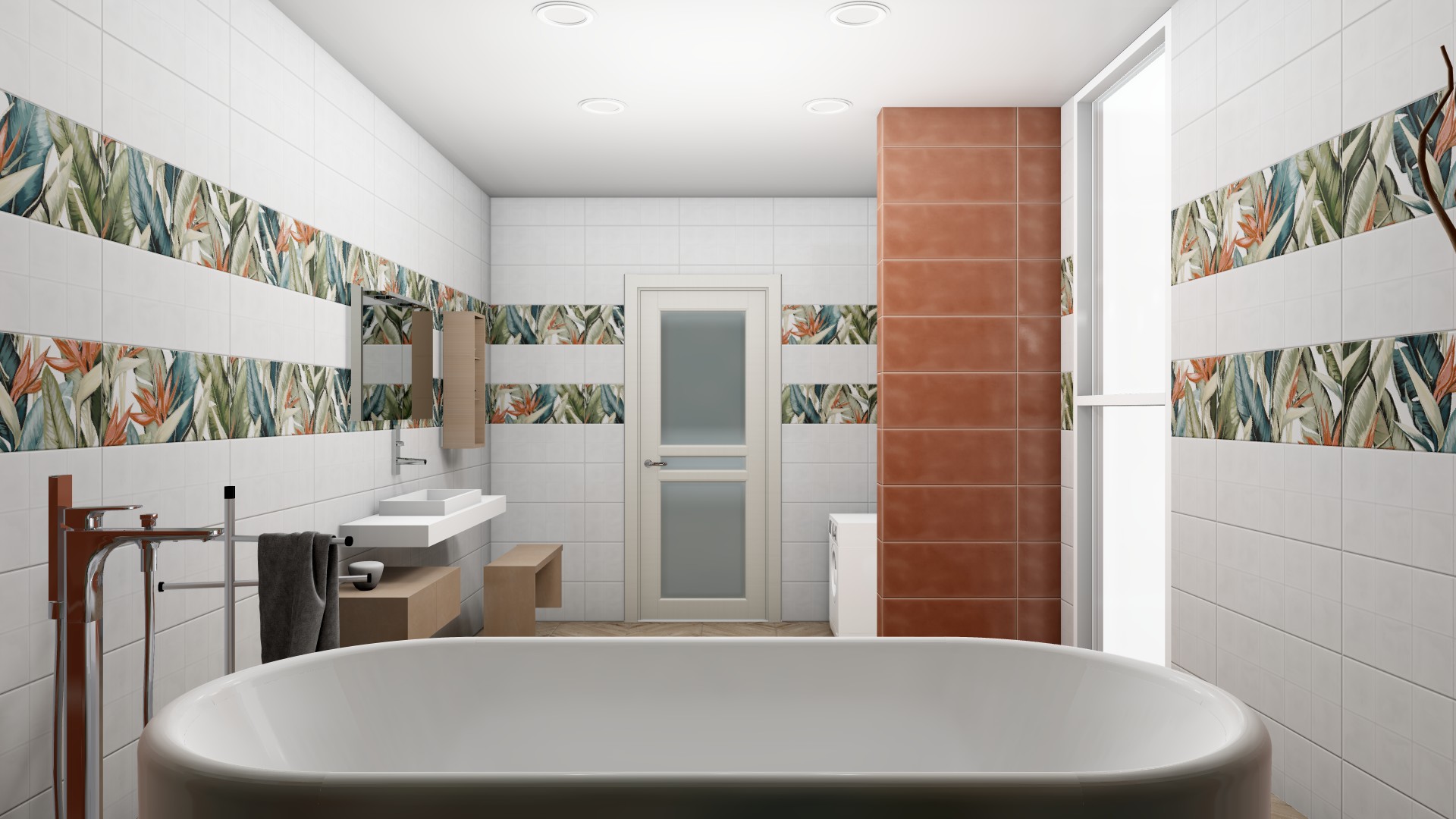 Плитка облицовочная Gracia Ceramica Mango white square wall 01 1 сорт  250х600мм белый купить в Екатеринбурге в интернет-магазине ДОМ