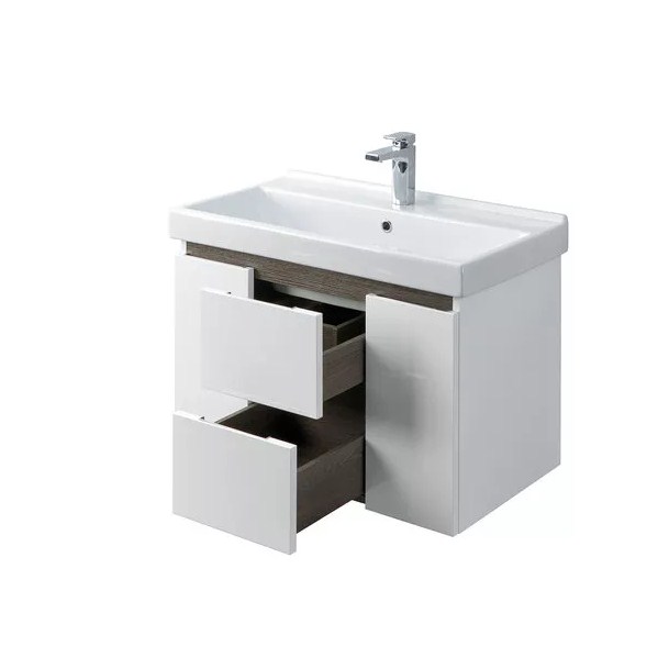 Тумба-умывальник Акватон Рене 80 грецкий орех с раковиной Миранда 80 ...