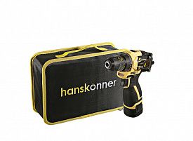 Дрель-шуруповерт аккумуляторная Hanskonner 14,4В металл 20мм дерево 20мм